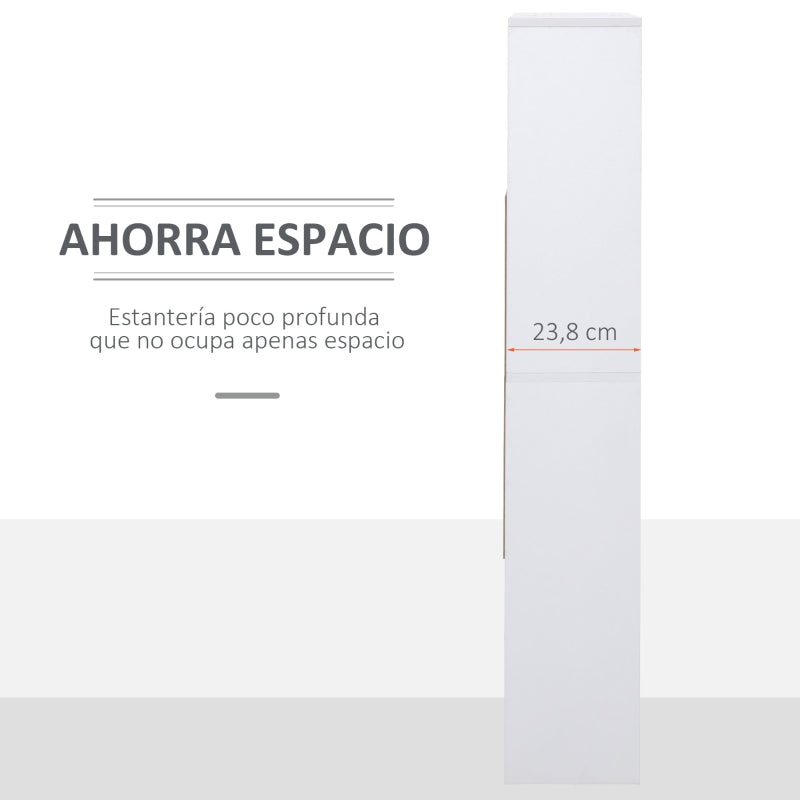 Perfil de la Estantería Trebejo mostrando su reducida profundidad