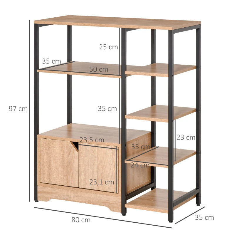 Detalle de la estructura metálica de la estantería Umea