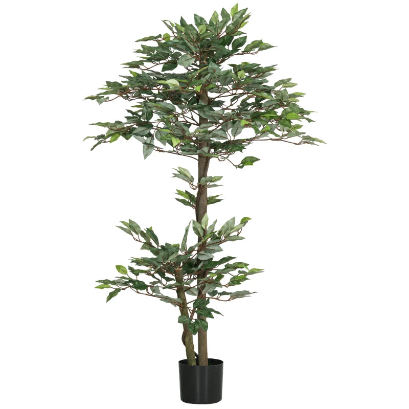 Ficus artificial Kyoto de 150 cm en un salón moderno