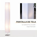 Detalle de la pantalla de poliéster blanco de la lámpara Isolde