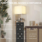 Mando a distancia de la lámpara de pie Hildegarda para regular luz y color