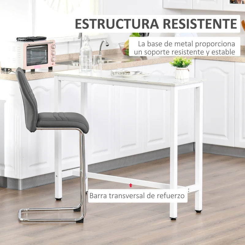 Barra reposapiés de la mesa alta Carrara