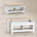 Diagrama de medidas de la mesa de centro Lumbier de 105 x 50 x 49 cm