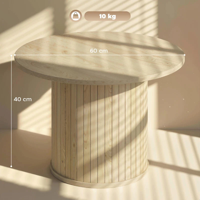 Diagrama de medidas de la mesa de centro Wobblewood con dimensiones en centímetros