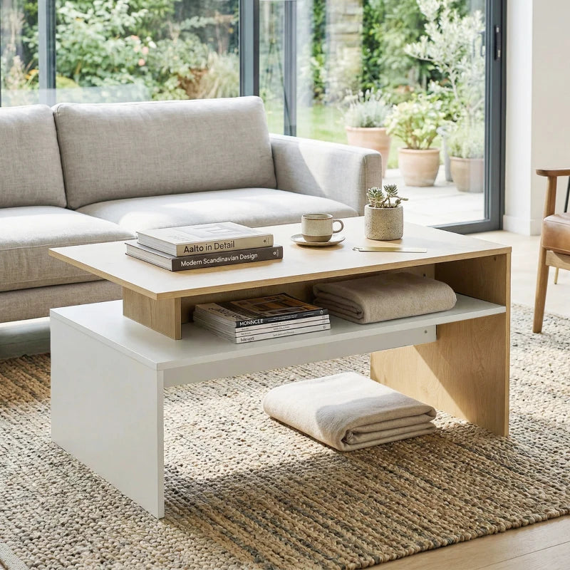 Mesa de centro Traquinas compacta integrada en un salón con sofá