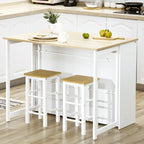 Mesa de cocina Kiruna combinada con taburetes altos, no incluidos