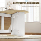 Patas blancas de melamina de la mesa de cocina plegable Klapa