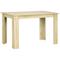 Mesa de comedor rectangular de 120 cm en roble para cuatro a seis personas