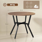 Diagrama de medidas de la mesa de comedor Fabrik con dimensiones en centímetros