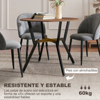 Patas de acero negro en forma de X con marco central de la mesa Fabrik