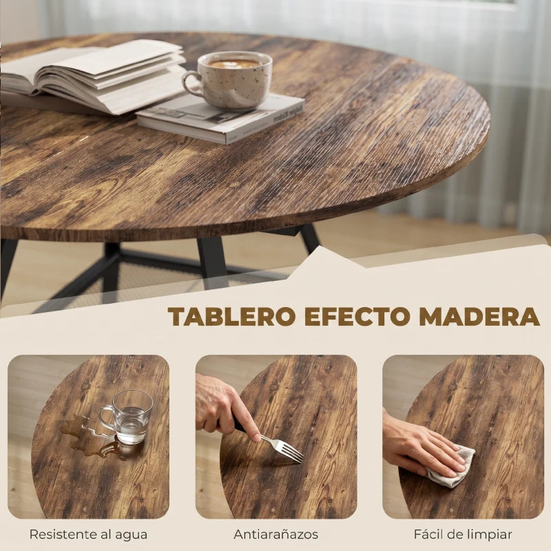 Mesa de comedor Osteria de estilo industrial integrada en una cocina moderna