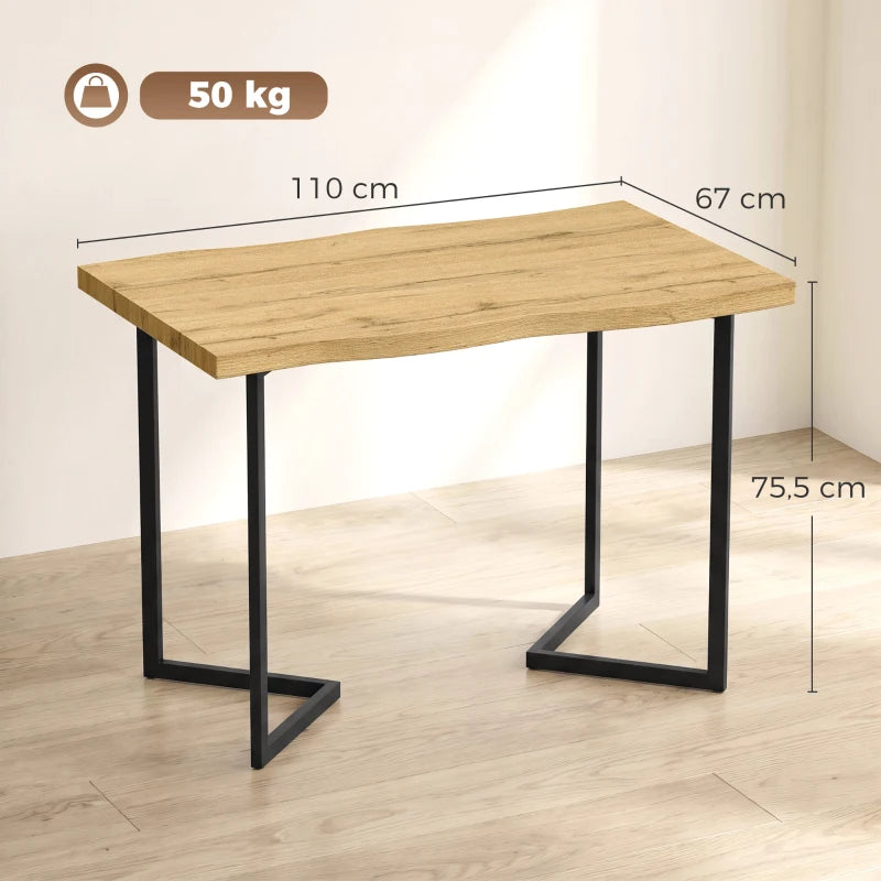 Diagrama de medidas de la mesa de comedor Robur con dimensiones en centímetros