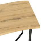 Primer plano de la veta de madera de roble del tablero de la mesa Robur