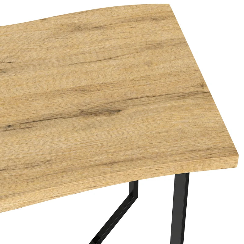 Primer plano de la veta de madera de roble del tablero de la mesa Robur