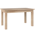 Mesa de comedor Tischero rectangular en acabado roble natural en un comedor moderno