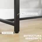 Patas de acero negro con soportes ajustables de la mesa Detroit