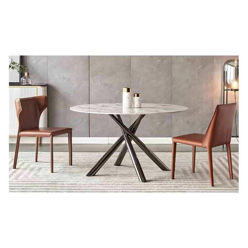 Mesa Houston en un comedor moderno rodeada de sillas