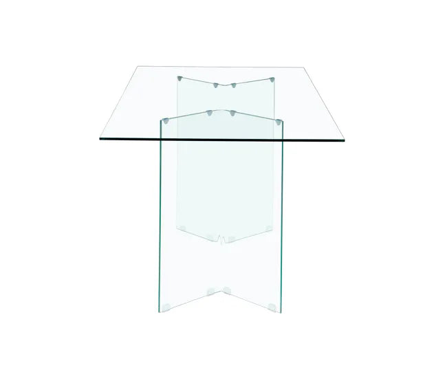 Detalle del canto de la tapa de cristal templado transparente