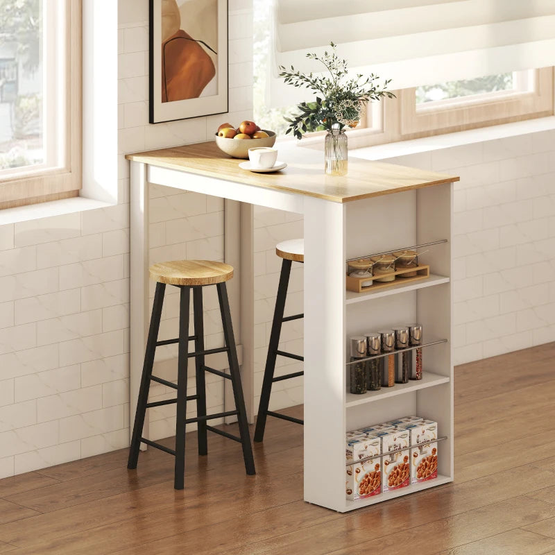 Mesa de bar Provence blanca en una cocina de estilo moderno