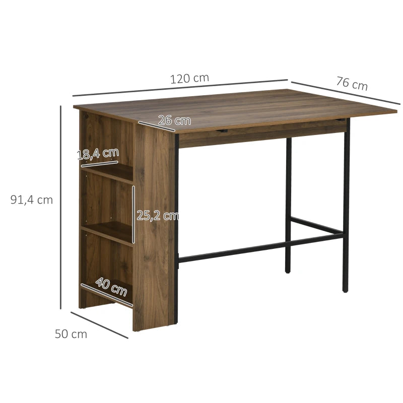 Diagrama de medidas de la mesa de bar Tinos con dimensiones en centímetros