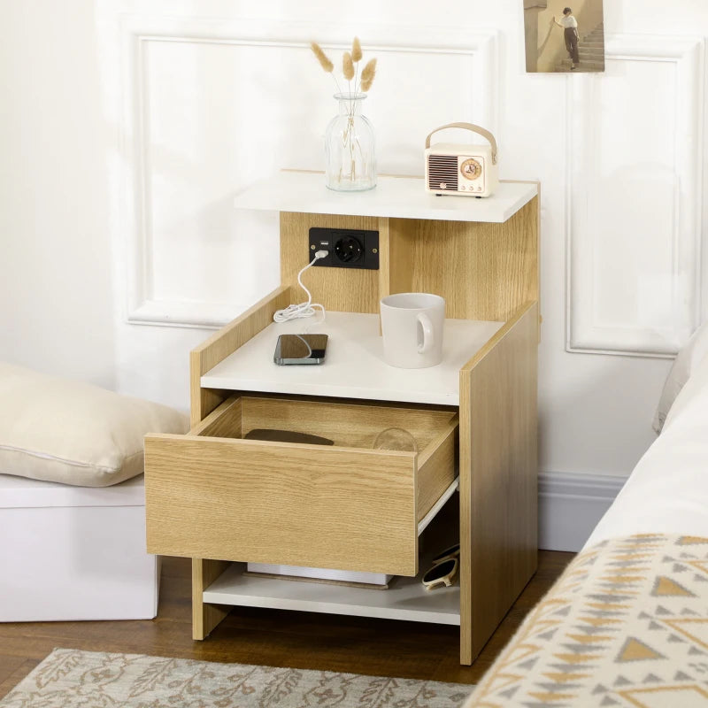  Mesita Aarhus usada como mesa de noche en dormitorio