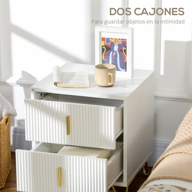 Dos cajones abiertos con objetos personales guardados