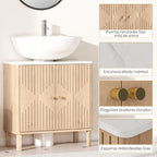 Detalle de la encimera efecto mármol del mueble Ambrosel