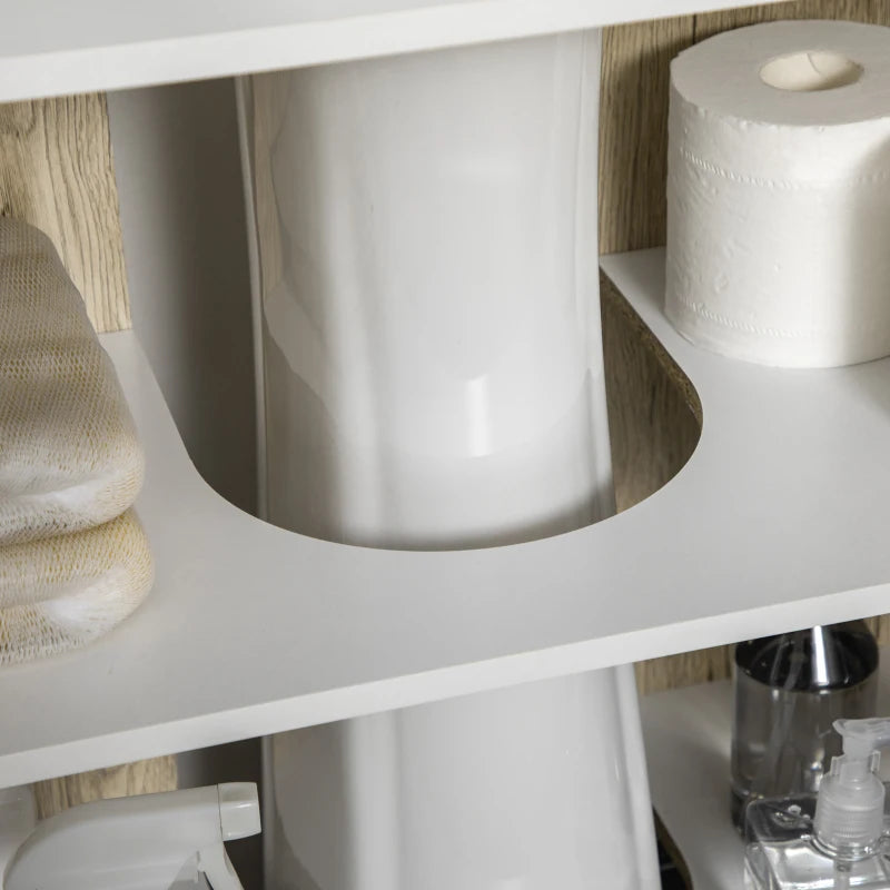 Hueco en forma de U en la parte trasera para encajar el desagüe del lavabo