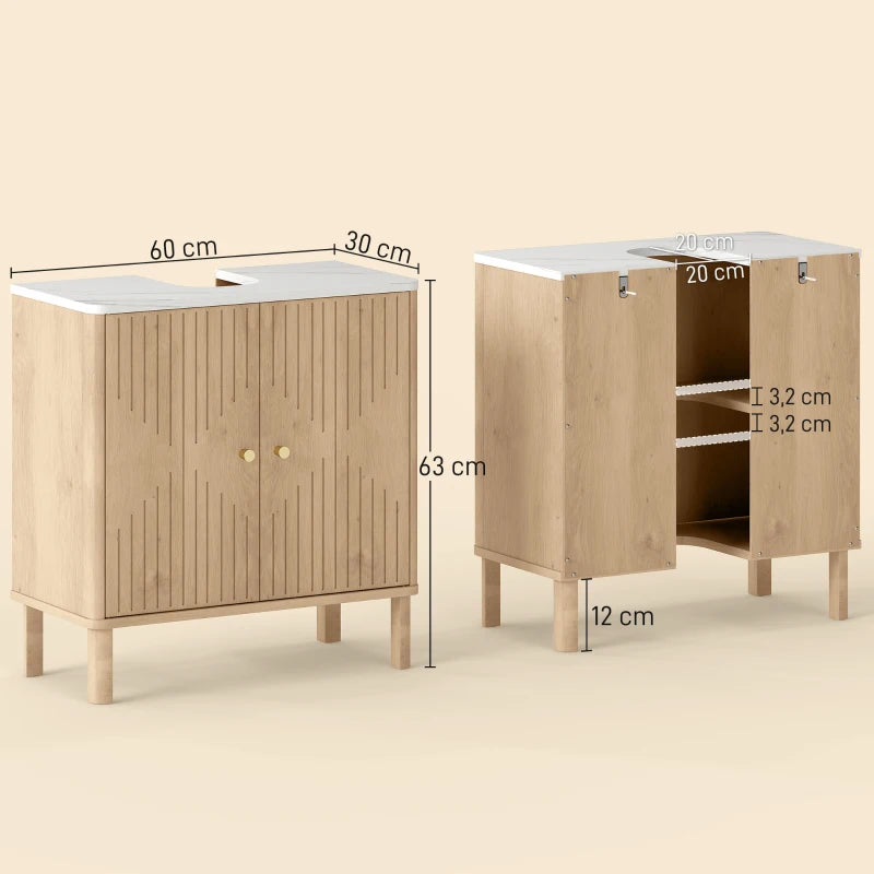 Medidas del mueble bajo lavabo Ambrosel de 60x30x63 cm