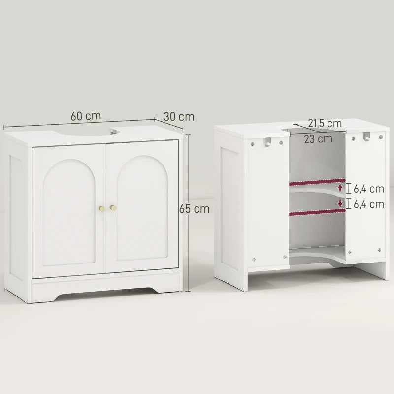 Medidas del mueble bajo lavabo Arcelune de 60x30x65 cm