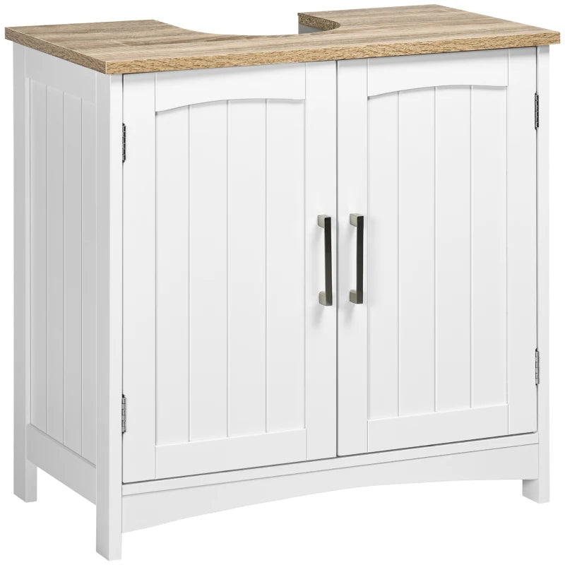 Mueble bajo lavabo Elvanne en blanco con dos puertas