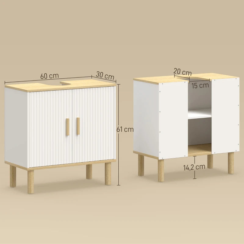 Medidas del mueble bajo lavabo Riveaux de 60x30x61 cm