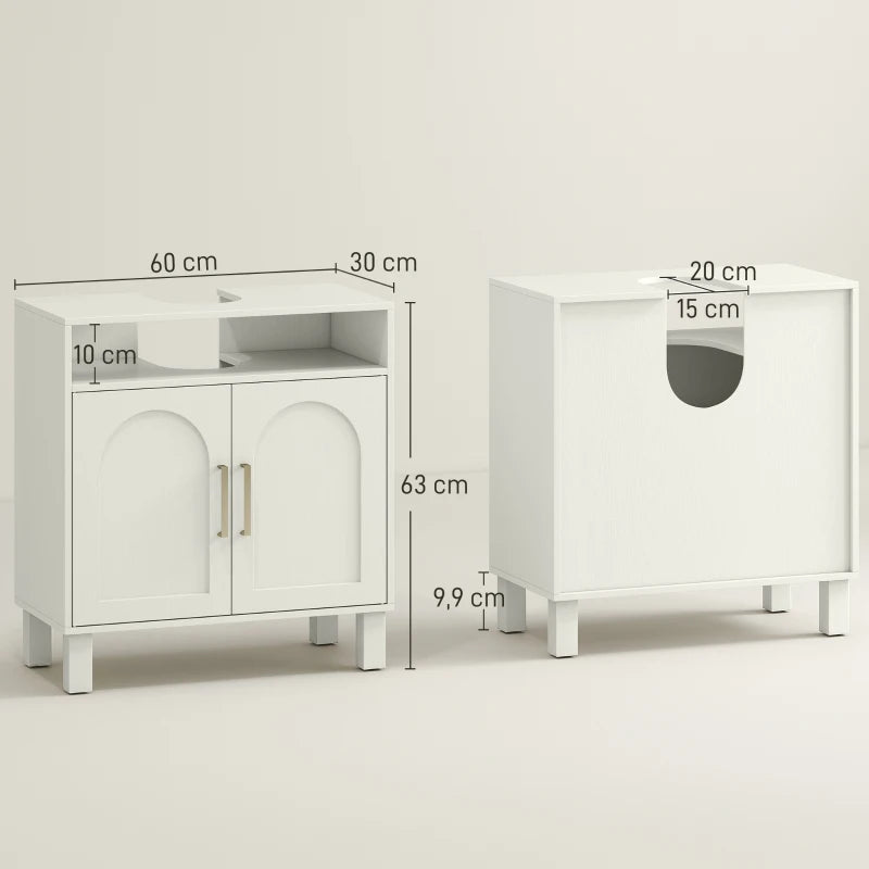Diagrama de medidas del mueble bajo lavabo Bibury en centímetros