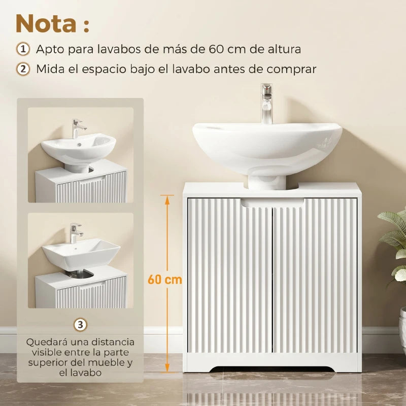 Puertas de diseño acanalado del mueble bajo lavabo Bouillon