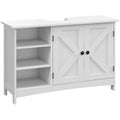 Mueble bajo lavabo Bulnes en blanco con 2 puertas en un baño moderno