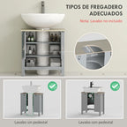 Estante abierto inferior del mueble Halvard con toallas
