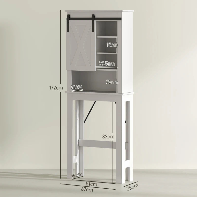 Plano técnico con las medidas del Mueble Inodoro Granero 67x25x172 cm