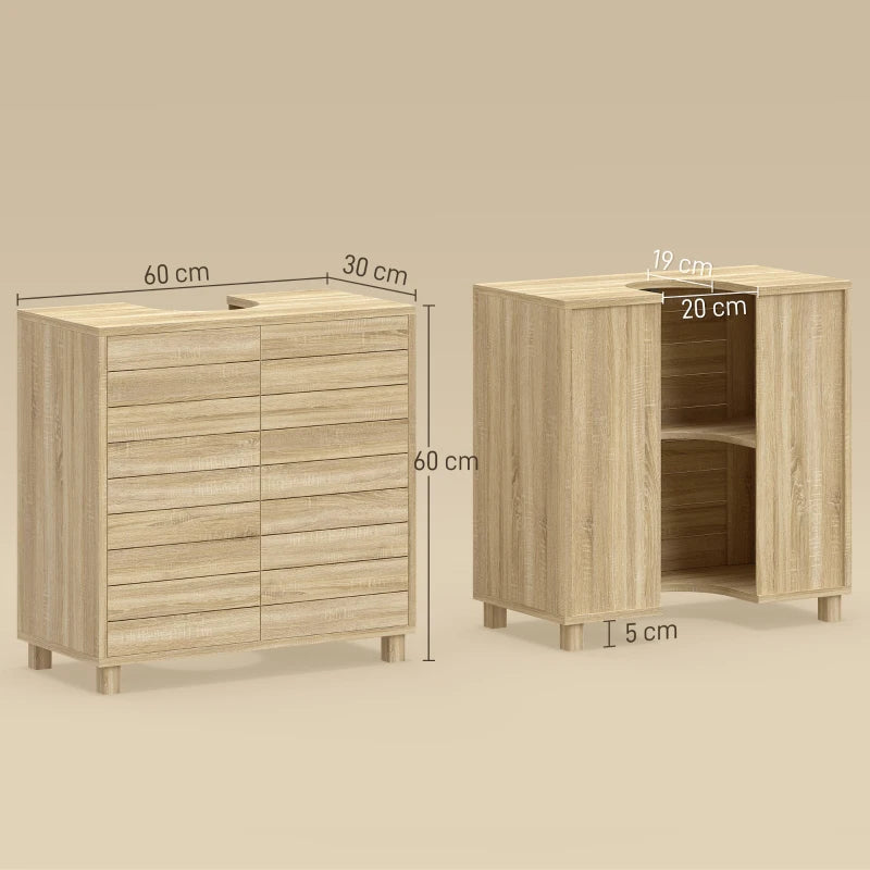 Ficha técnica con las medidas del mueble lavabo Helsinki 60x30x60 cm