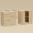 Ficha técnica con las medidas del mueble lavabo Helsinki 60x30x60 cm