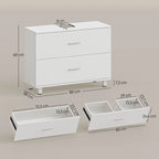 Ficha técnica con las medidas del mueble bajo lavabo Vesta