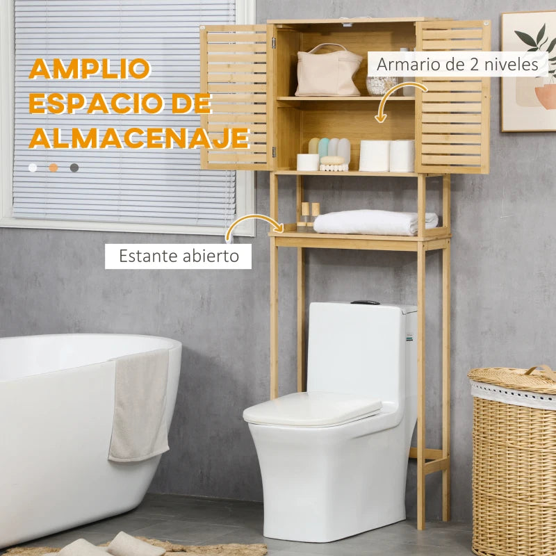 Armario de 2 puertas de lamas del mueble de bambú Melgar