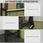 Armario de dos puertas con estante ajustable para productos de aseo