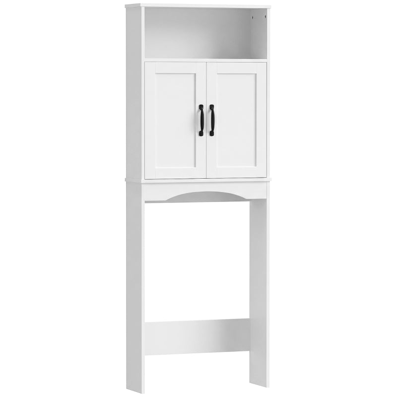 Mueble sobre inodoro Tiedra en blanco instalado encima del WC