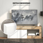 Diseño sin tiradores con bordes inclinados del mueble de TV