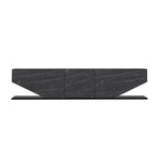Mueble TV Eclipse bajo efecto mármol negro de 180 cm con tres puertas