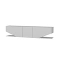 Mueble TV Aurora en blanco brillo de 180 cm con tres puertas