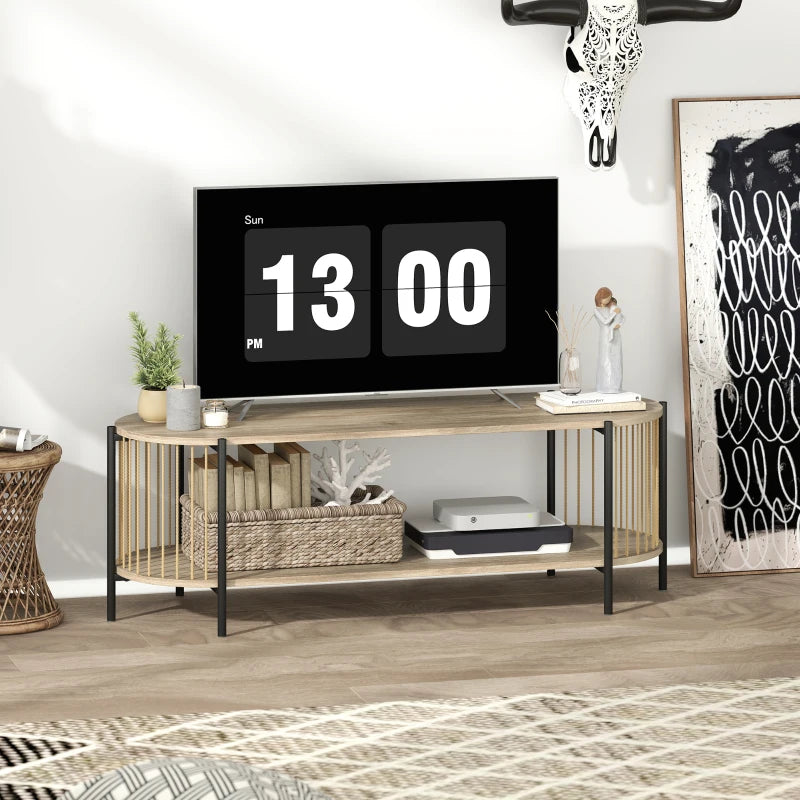 Mueble de TV Mueble TV Cálamo decorando un salón de estilo boho
