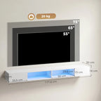 Esquema de medidas del mueble de TV flotante: 177,8x30x18 cm