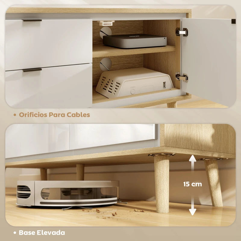 Patas de madera con pata central regulable y base elevada 15 cm