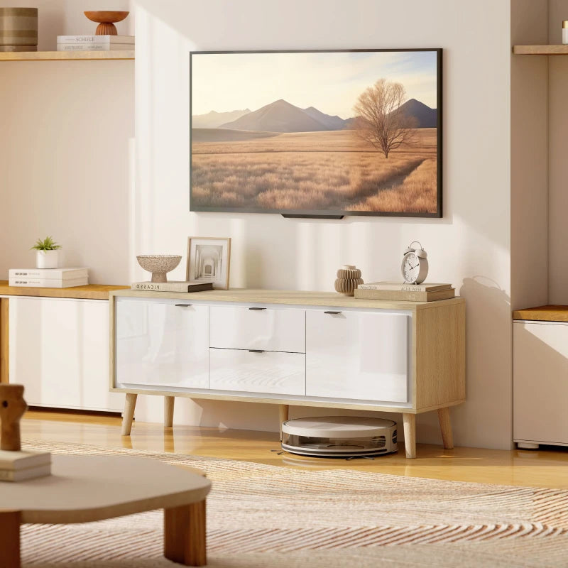 Mueble de TV moderno Mueble TV Nórvel en un salón con televisor